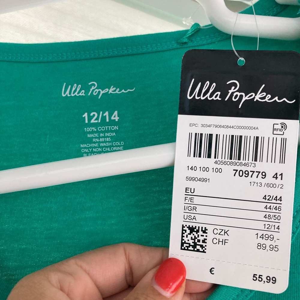 Ulla Popken Teal Cotton dress